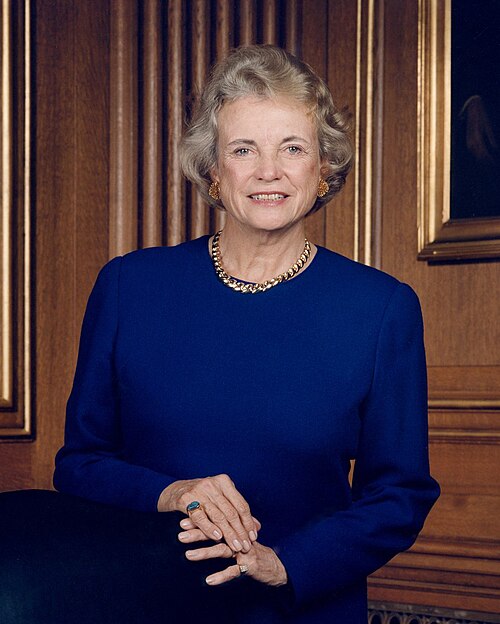 Portrait of Justice Sandra Day O'Connor.